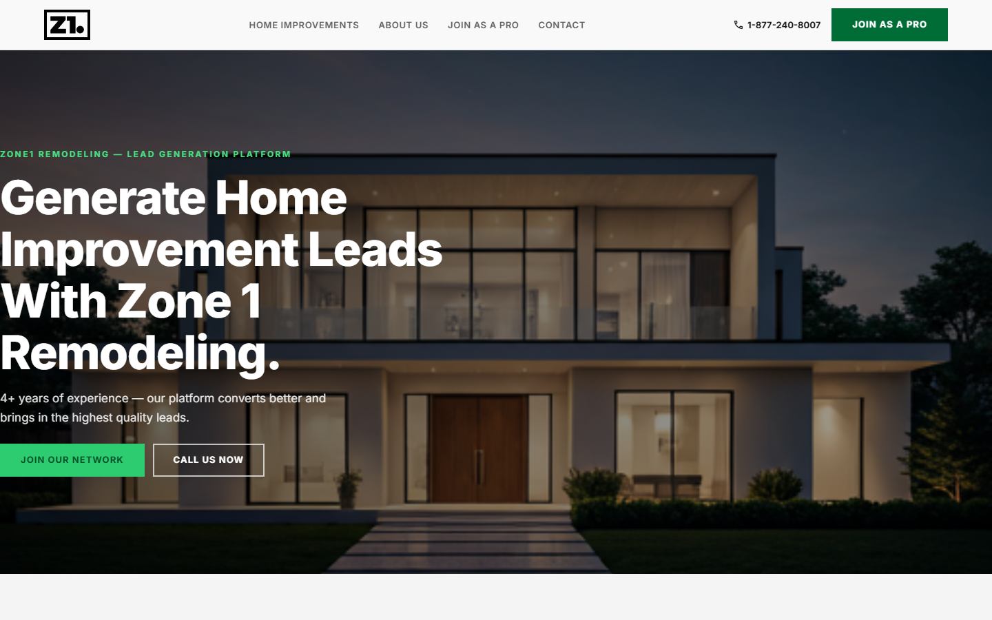 Zone1Remodeling website